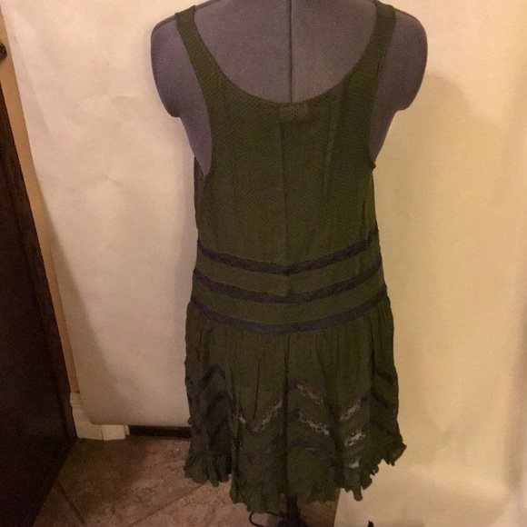 Free People intimately trapeze army green dress S - Picture 3 of 4